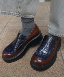 Ameri(�A����)��PLATFORM MIX MATERIAL LOAFER(���[�t�@�[)