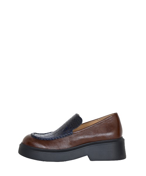 Ameri(アメリ)の「PLATFORM MIX MATERIAL LOAFER(ローファー・レディース・マルチ/ブラック・LARGE/MEDIUM/SMALL)」の6枚目の写真