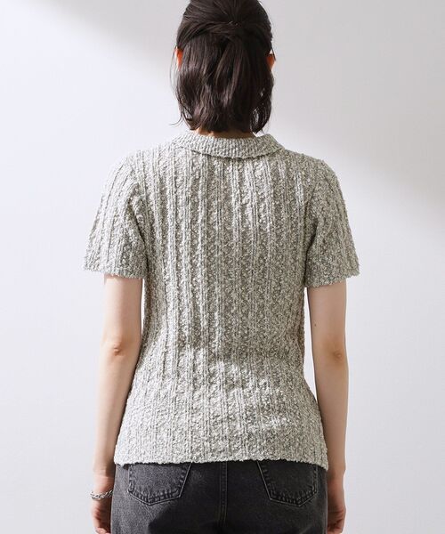 THE SHOP TK (ザ ショップ ティーケー )の「襟付きスラブサマーニット(ニット/セーター・レディース・グレー/オフホワイト・12/13)」の13枚目の写真