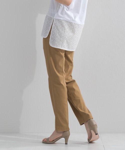 OMNES(オムネス)の「美脚ストレッチ テーパードシルエットタックパンツ(その他パンツ・レディース・ネイビー/ブラック/ベージュ・LARGE/MEDIUM/SMALL)」の11枚目の写真