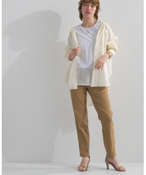 OMNES(オムネス)の「美脚ストレッチ テーパードシルエットタックパンツ(その他パンツ・レディース・ネイビー/ブラック/ベージュ・LARGE/MEDIUM/SMALL)」の12枚目の写真