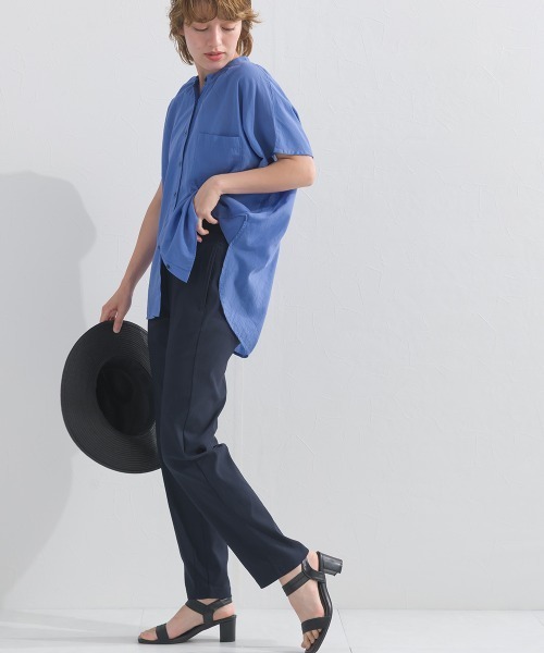 OMNES(オムネス)の「美脚ストレッチ テーパードシルエットタックパンツ(その他パンツ・レディース・ネイビー/ブラック/ベージュ・LARGE/MEDIUM/SMALL)」の15枚目の写真