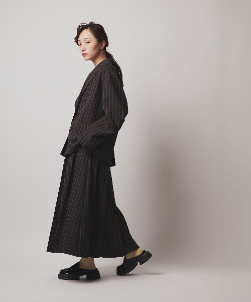 W:Huku（フーク）の「【W:Huku / ソフトタッチツイル】スリット プリーツ スカート / Soft-Touch Twill Slit Pleated Skirt（スカート・レディース・ブラック/ベージュ系その他/ブラウン系その他/グレー系その他・FREE）」の15枚目の写真