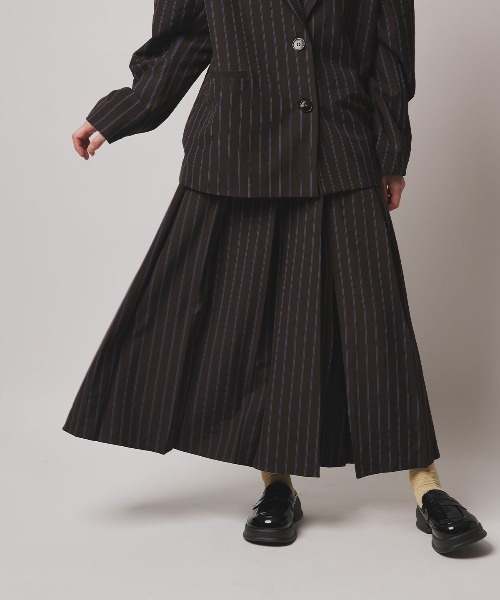 W:Huku（フーク）の「【W:Huku / ソフトタッチツイル】スリット プリーツ スカート / Soft-Touch Twill Slit Pleated Skirt（スカート・レディース・ブラック/ベージュ系その他/ブラウン系その他/グレー系その他・FREE）」の20枚目の写真
