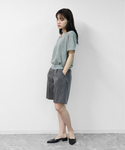 THE CELL.(ザセルドット)の「スラックス ストレートハーフパンツ SLACKS HALF PANTS(その他パンツ・レディース・グレー/ブラック/ブラウン・FREE)」の9枚目の写真