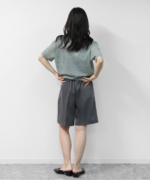 THE CELL.(ザセルドット)の「スラックス ストレートハーフパンツ SLACKS HALF PANTS(その他パンツ・レディース・グレー/ブラック/ブラウン・FREE)」の8枚目の写真