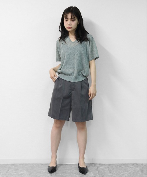 THE CELL.(ザセルドット)の「スラックス ストレートハーフパンツ SLACKS HALF PANTS(その他パンツ・レディース・グレー/ブラック/ブラウン・FREE)」の10枚目の写真