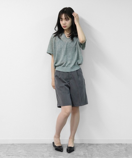 THE CELL.(ザセルドット)の「スラックス ストレートハーフパンツ SLACKS HALF PANTS(その他パンツ・レディース・グレー/ブラック/ブラウン・FREE)」の11枚目の写真