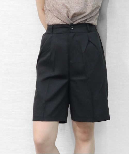 THE CELL.(ザセルドット)の「スラックス ストレートハーフパンツ SLACKS HALF PANTS(その他パンツ・レディース・グレー/ブラック/ブラウン・FREE)」の7枚目の写真