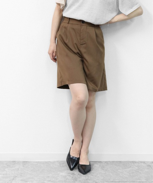 THE CELL.(ザセルドット)の「スラックス ストレートハーフパンツ SLACKS HALF PANTS(その他パンツ・レディース・グレー/ブラック/ブラウン・FREE)」の19枚目の写真