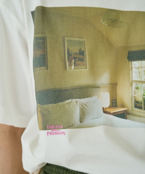 common gull products.(コモンガルプロダクツ)の「彼女が見た気配のボタンTシャツ(Tシャツ/カットソー・レディース・ホワイト系/ホワイト系1/ホワイト系2・SMALL/MEDIUM/LARGE)」の16枚目の写真