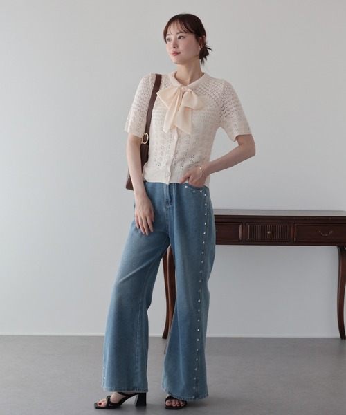 BLUEEAST(ブルーイースト)の「クロシェニットセットアップ(ワンピース・レディース・ベージュ/ブラック・MEDIUM/LARGE)」の9枚目の写真