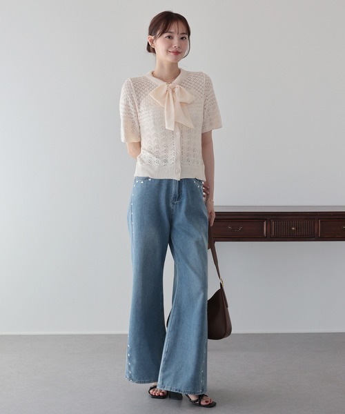 BLUEEAST(ブルーイースト)の「クロシェニットセットアップ(ワンピース・レディース・ベージュ/ブラック・MEDIUM/LARGE)」の8枚目の写真