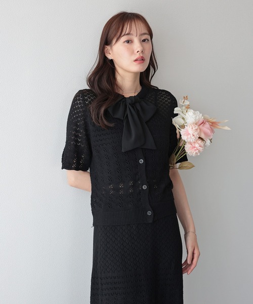 BLUEEAST(ブルーイースト)の「クロシェニットセットアップ(ワンピース・レディース・ベージュ/ブラック・MEDIUM/LARGE)」の14枚目の写真