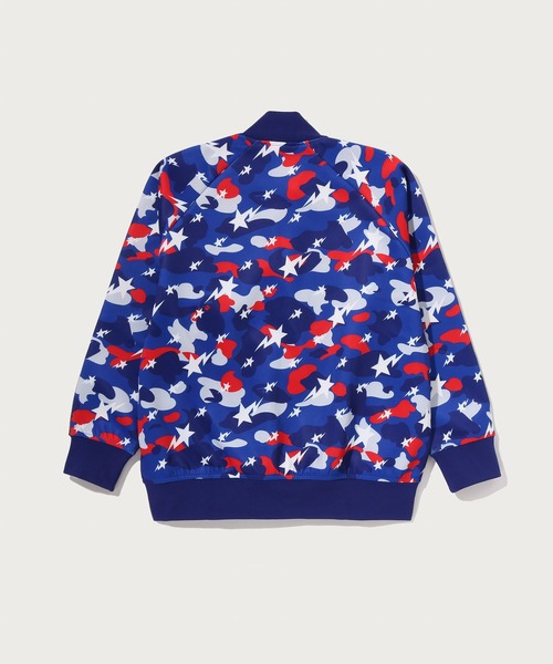A BATHING APE（アベイシングエイプ）の「STA STRIKE CAMO RELAXED FIT TRACK JACKET（ジャージ・メンズ・ホワイト/ブルー・LARGE/MEDIUM/SMALL/XX-LARGE/X-LARGE）」の4枚目の写真