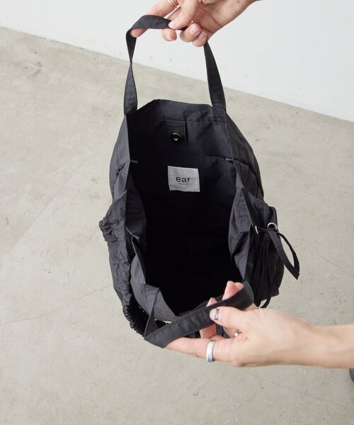 ear PAPILLONNER(イアパピヨネ)の「ファブリック2WAYショルダーバッグS《A4サイズ対応/2way》(ショルダーバッグ・レディース・ピンク/ブラック/ブルー系その他・FREE)」の14枚目の写真
