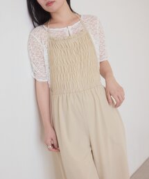 【一部店舗限定】B シャーリングホルターネックサロペ