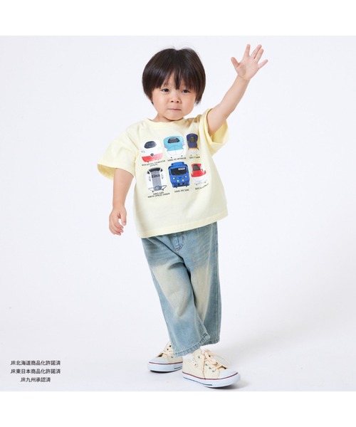 Fluffy BROTHERS(フラッフィーブラザーズ)の「【JRの電車】プリントTシャツ(Tシャツ/カットソー・キッズ・イエロー/グレー・130/120/80/90/110/100)」の2枚目の写真