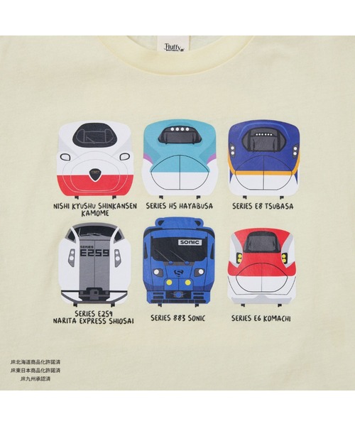 Fluffy BROTHERS(フラッフィーブラザーズ)の「【JRの電車】プリントTシャツ(Tシャツ/カットソー・キッズ・イエロー/グレー・130/120/80/90/110/100)」の13枚目の写真