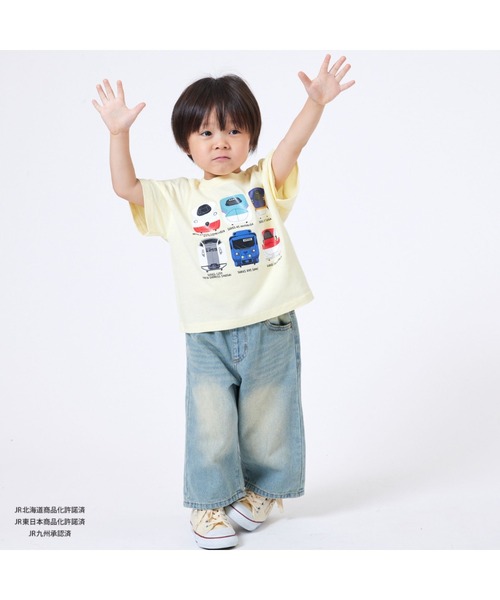 Fluffy BROTHERS(フラッフィーブラザーズ)の「【JRの電車】プリントTシャツ(Tシャツ/カットソー・キッズ・イエロー/グレー・130/120/80/90/110/100)」の4枚目の写真