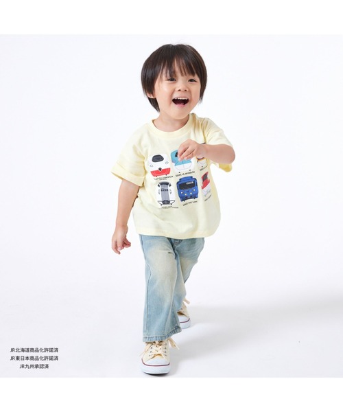 Fluffy BROTHERS(フラッフィーブラザーズ)の「【JRの電車】プリントTシャツ(Tシャツ/カットソー・キッズ・イエロー/グレー・130/120/80/90/110/100)」の6枚目の写真