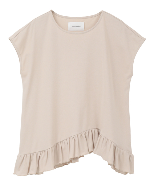 LOGEMENT DE CLAIRE(ロジュモンドクレール)の「【LOURMARIN】フリルヘムプルオーバー(Tシャツ/カットソー・レディース・ブラック/カーキ/ライトベージュ・FREE)」の12枚目の写真