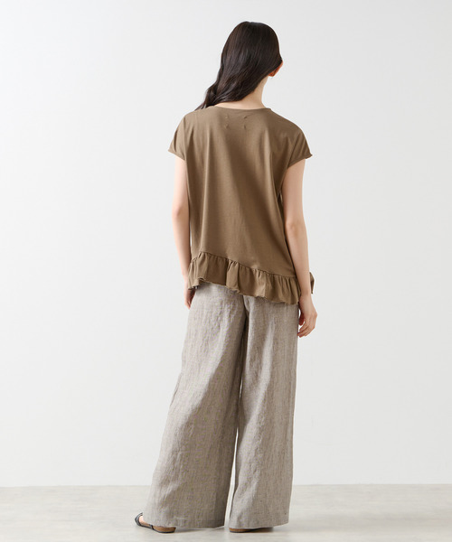 LOGEMENT DE CLAIRE(ロジュモンドクレール)の「【LOURMARIN】フリルヘムプルオーバー(Tシャツ/カットソー・レディース・ブラック/カーキ/ライトベージュ・FREE)」の19枚目の写真