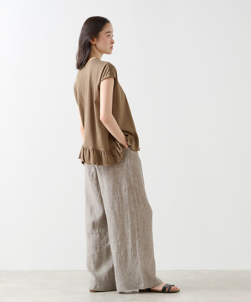 LOGEMENT DE CLAIRE(ロジュモンドクレール)の「【LOURMARIN】フリルヘムプルオーバー(Tシャツ/カットソー・レディース・ブラック/カーキ/ライトベージュ・FREE)」の20枚目の写真