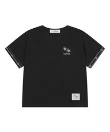 シリンストライプアイレットポイント半袖Tシャツ(2カラー)