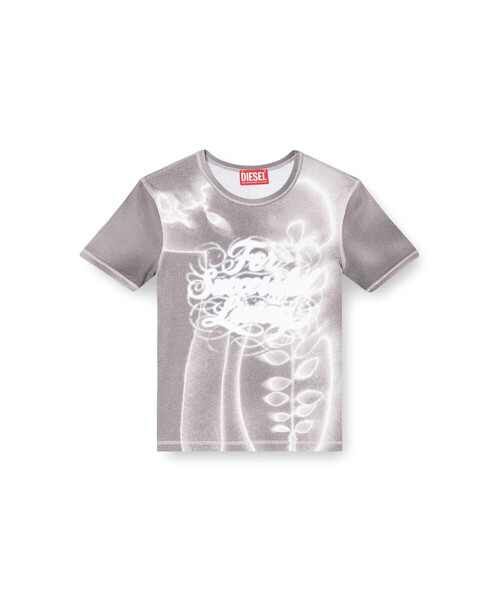 DIESEL(ディーゼル)の「ウィメンズ 半袖トップ T-ELE-LONG-AA4(Tシャツ/カットソー・レディース・ピンク系その他/グレー系その他・X-SMALL/SMALL/MEDIUM/LARGE/X-LARGE)」の11枚目の写真