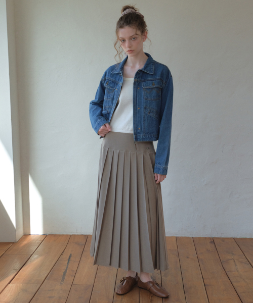 OURNOSTALGIA(アワー ノスタルジア)の「Classic denim rider jacket_Deep blue(OC25-OT02)(デニムジャケット・レディース・ダークブルー・MEDIUM/SMALL)」の2枚目の写真
