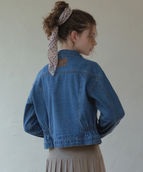 OURNOSTALGIA(アワー ノスタルジア)の「Classic denim rider jacket_Deep blue(OC25-OT02)(デニムジャケット・レディース・ダークブルー・MEDIUM/SMALL)」の3枚目の写真