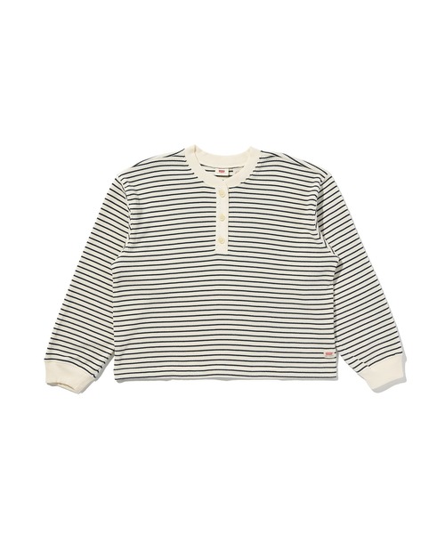 Levi's（リーバイス）の「Levi's/リーバイス DRY GOODS リラックス ロングスリーブ ヘンリーTシャツ（Tシャツ/カットソー・レディース・ホワイト・XS/S/M）」の4枚目の写真