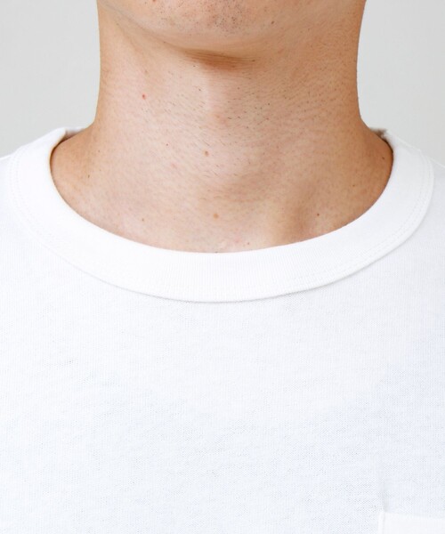 GEVACO(ゲバコ)の「【GEVACO/ゲバコ】ベーシックオープンエンド天竺ポケット刺繍Tシャツ(Tシャツ/カットソー・メンズ・ホワイト/ネイビー/イエロー・M/L)」の10枚目の写真