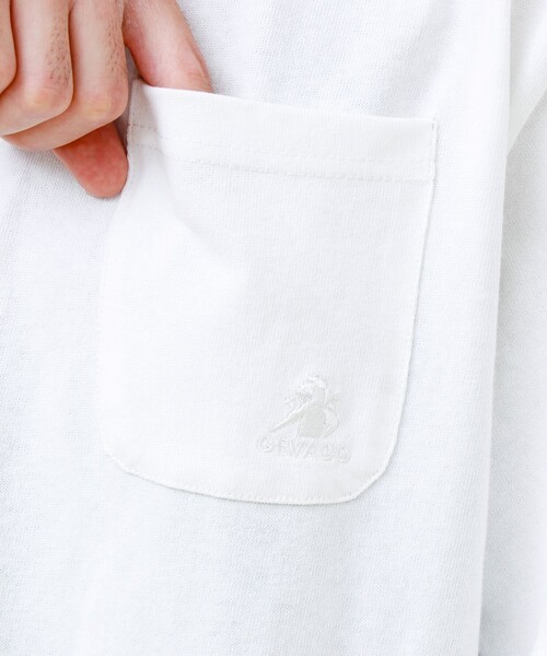 GEVACO(ゲバコ)の「【GEVACO/ゲバコ】ベーシックオープンエンド天竺ポケット刺繍Tシャツ(Tシャツ/カットソー・メンズ・ホワイト/ネイビー/イエロー・M/L)」の11枚目の写真