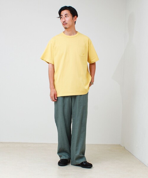 GEVACO(ゲバコ)の「【GEVACO/ゲバコ】ベーシックオープンエンド天竺ポケット刺繍Tシャツ(Tシャツ/カットソー・メンズ・ホワイト/ネイビー/イエロー・M/L)」の13枚目の写真