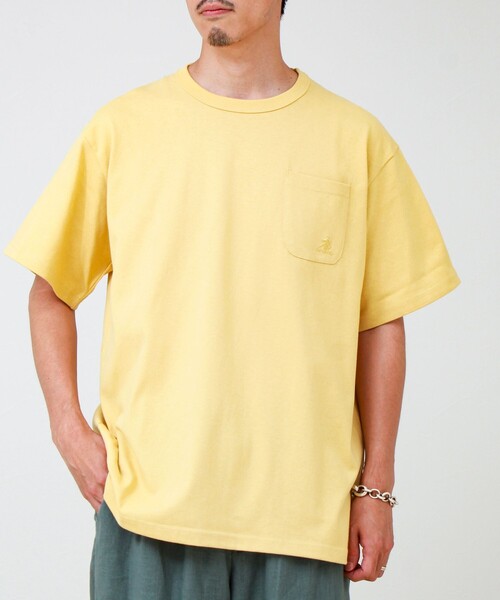 GEVACO(ゲバコ)の「【GEVACO/ゲバコ】ベーシックオープンエンド天竺ポケット刺繍Tシャツ(Tシャツ/カットソー・メンズ・ホワイト/ネイビー/イエロー・M/L)」の14枚目の写真