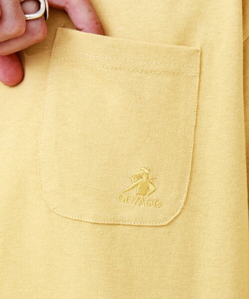 GEVACO(ゲバコ)の「【GEVACO/ゲバコ】ベーシックオープンエンド天竺ポケット刺繍Tシャツ(Tシャツ/カットソー・メンズ・ホワイト/ネイビー/イエロー・M/L)」の20枚目の写真