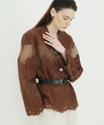 FLOWER LACE WIDE SHIRT JACKET