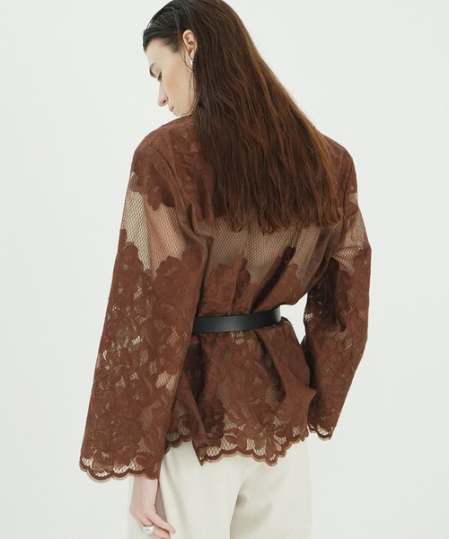 CLANE(クラネ)の「FLOWER LACE WIDE SHIRT JACKET(その他アウター・レディース・ホワイト/ブラック/ブラウン・1/2)」の13枚目の写真