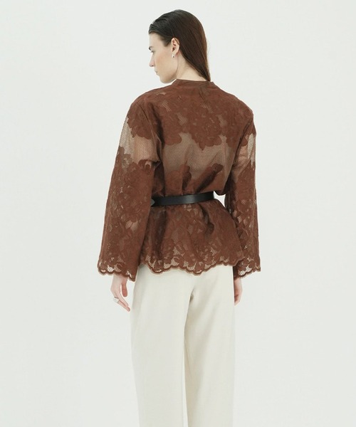 CLANE(クラネ)の「FLOWER LACE WIDE SHIRT JACKET(その他アウター・レディース・ホワイト/ブラック/ブラウン・1/2)」の16枚目の写真