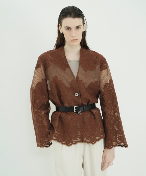 CLANE(クラネ)の「FLOWER LACE WIDE SHIRT JACKET(その他アウター・レディース・ホワイト/ブラック/ブラウン・1/2)」の11枚目の写真