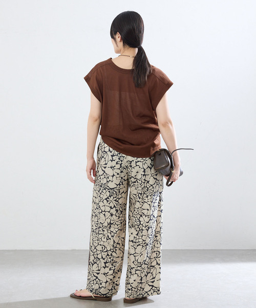 IENA(イエナ)の「Flowerプリント サイドラインパンツ(その他パンツ・レディース・グリーン/ベージュ・38/36)」の12枚目の写真