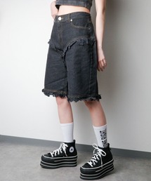 【W】【it】【PAMEO POSE】デニムハーフパンツ