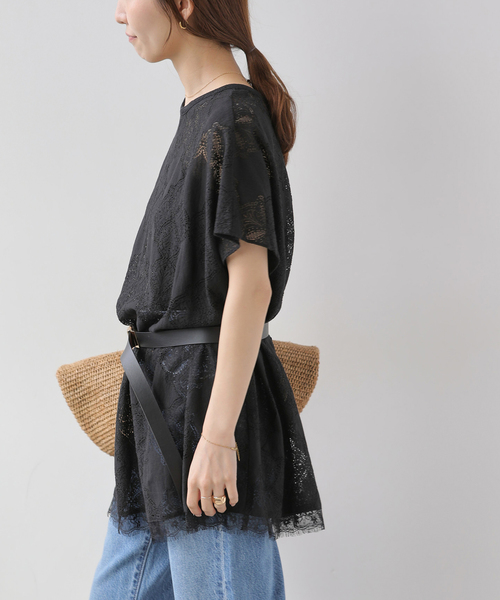 JOURNAL STANDARD relume(ジャーナルスタンダード レリューム)の「レースポンチョプルオーバー(シャツ/ブラウス・レディース・ホワイト/ブラック・FREE)」の7枚目の写真
