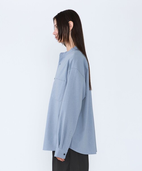 City Ambient Products(シティアンビエントプロダクツ)の「City Ambient Products: アムンゼン バンドカラー ロングスリーブシャツ(シャツ/ブラウス・メンズ・ライトブルー/ライトグレー/チャコールグレー・MEDIUM/LARGE/SMALL)」の11枚目の写真
