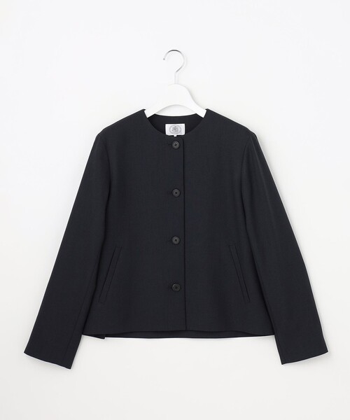 J.PRESS Ladies(J.プレス レディス)の「【オンオフ使える】MULTI DRY クロス ノーカラー ジャケット(ノーカラージャケット・レディース・ライトグレー系/ネイビー系・XS/S)」の9枚目の写真