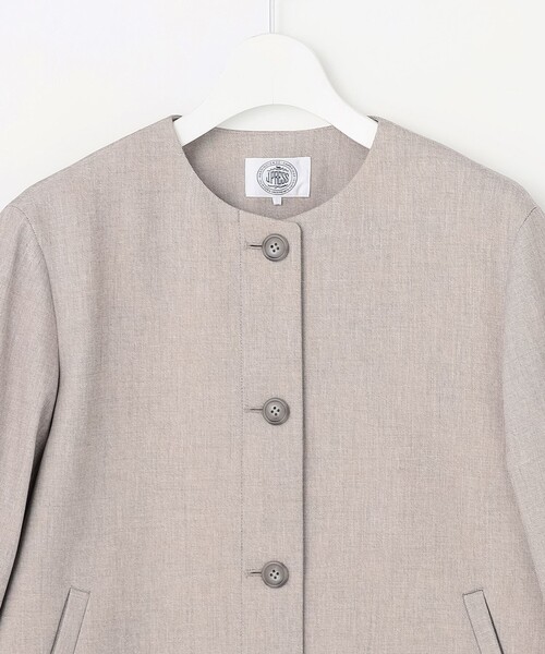 J.PRESS Ladies(J.プレス レディス)の「【オンオフ使える】MULTI DRY クロス ノーカラー ジャケット(ノーカラージャケット・レディース・ライトグレー系/ネイビー系・XS/S)」の12枚目の写真