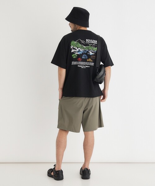 Right-on(ライトオン)の「「CAMP7」手書き風バックプリントTシャツ(Tシャツ/カットソー・メンズ・ライトグレー/ブラック/ホワイト・04/05/06)」の17枚目の写真