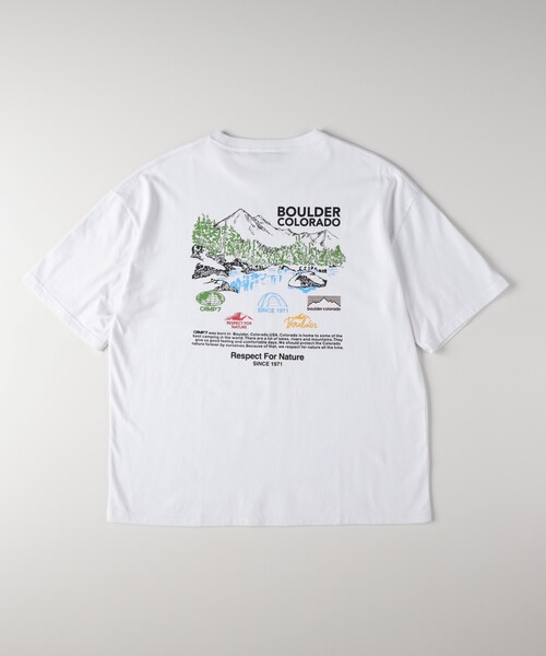 Right-on(ライトオン)の「「CAMP7」手書き風バックプリントTシャツ(Tシャツ/カットソー・メンズ・ライトグレー/ブラック/ホワイト・04/05/06)」の18枚目の写真